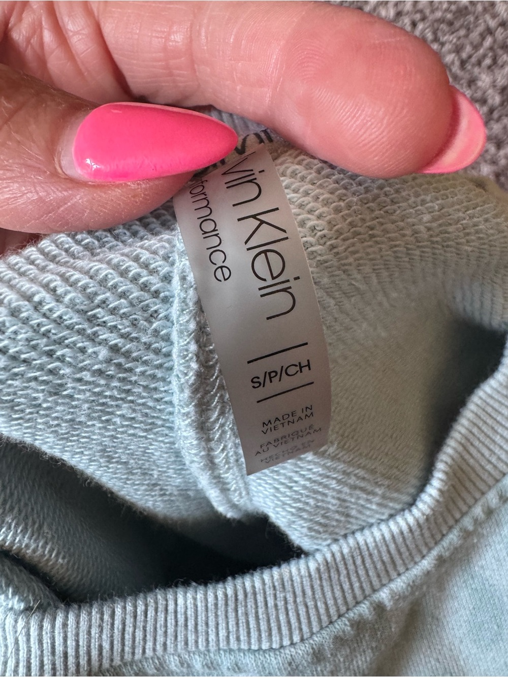 Calvin Klein Performance Logo Crop Shirt French Terry S $49.50 - Picture 4 of 7